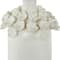 12" White Floral Narrow Opening Ceramic Decorative Vase